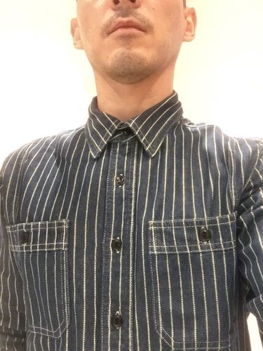 Customer photo review of 9oz Cotton Wabash Vent Hole Worker Shirt