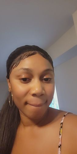 Customer photo review of Brooklyn Hair 7A Straight 13x4 Lace Frontal