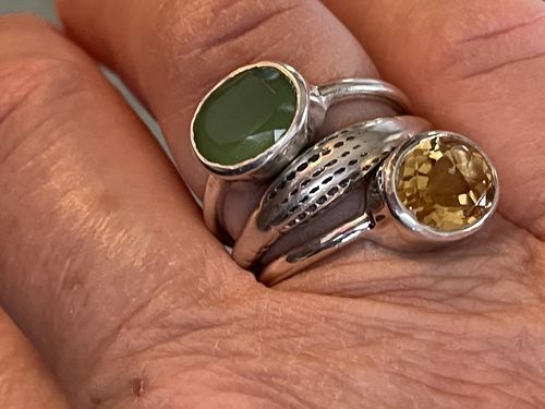 Customer photo review of Gemstone rings, Chrysoprase Ring