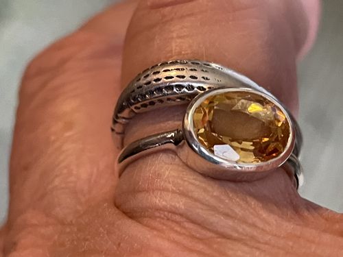 Customer photo review of Silver Ring, Citrine Ring