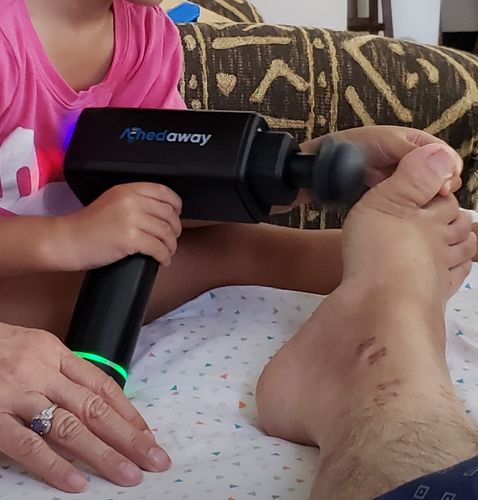 Customer photo review of Achedaway Percussion and Vibration Massager (Black)