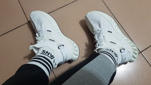 Customer photo review of WHITE SOCKS SNEAKERS
