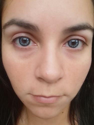 Customer photo review of Ram Grey Contact Lenses