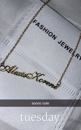 Customer photo review of Classic Name Necklace
