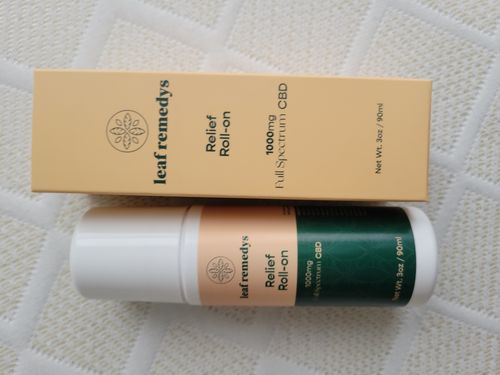Customer photo review of 1000MG CBD Cooling Gel Roll-On Extra Strength