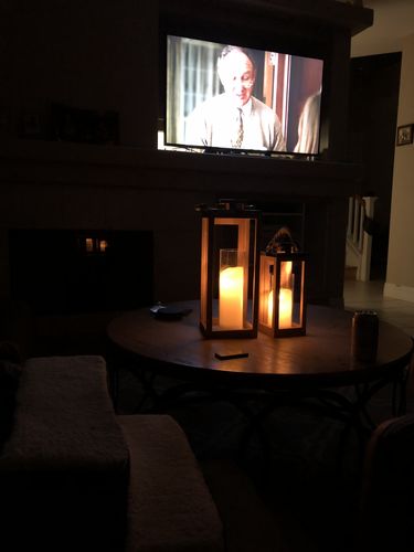 Customer photo review of Remote Control Flickering Wood Rope Lanterns - Includes Two!