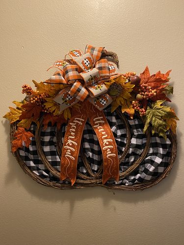 Customer photo review of Fabric Pumpkin Twig Form W23Xh21 56498GINGHAM
