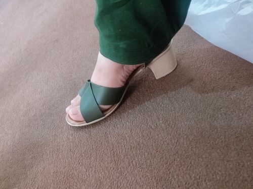 Customer photo review of Green Color Formal Sandals FR4586
