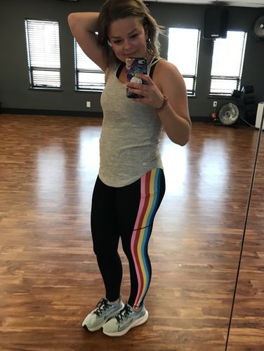 Customer photo review of Inspire Exercise Pants - Rainbow | MT SPORT