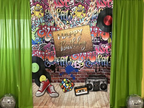 Customer photo review of Custom Fabric Backdrop for Birthday&Baby Shower&Wedding& Any Event Decorations