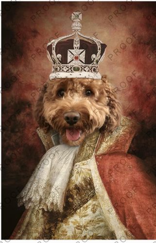 Customer photo review of The King - Custom Vintage Pet Portrait