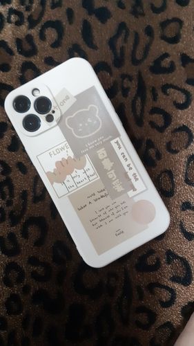 Customer photo review of Teddy and Flowers iPhone Case