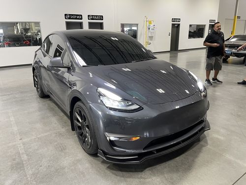 Customer photo review of Front Lip Spoiler ABS for Tesla Model Y 2020-2021