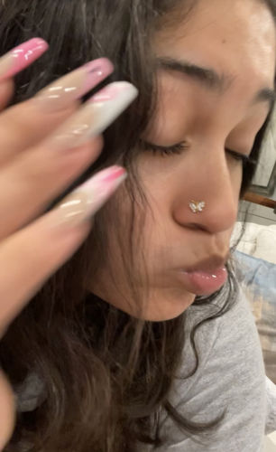 Customer photo review of Butterfly Nose Stud
