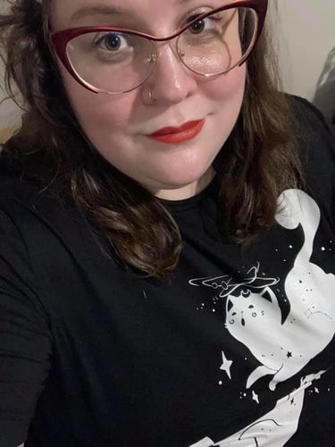 Customer photo review of Space Cats Unisex T-Shirt, Black