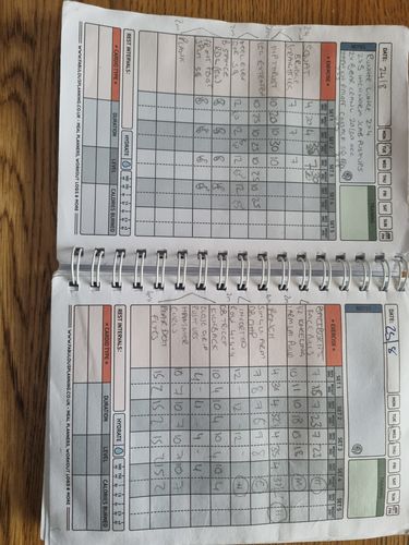 Customer photo review of Pocket Size Workout Log - Cover 1