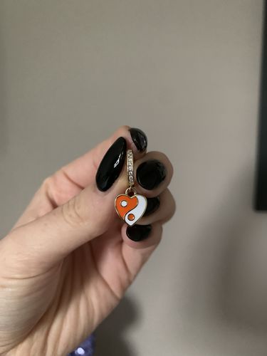 Customer photo review of Orange Sorbet Earrings