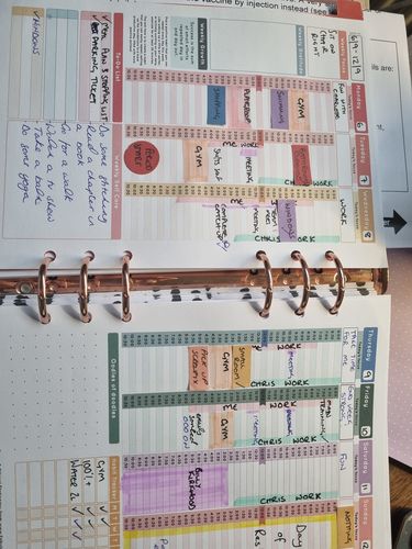 Customer photo review of Undated Weekly - Annual Diary - Organiser Refill