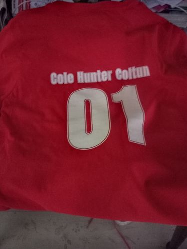 Customer photo review of Football Personalized Women's Tee - Your Biggest Fan