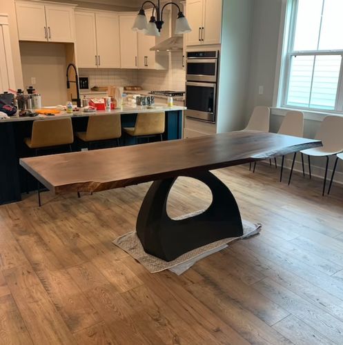 Customer photo review of Metal Table Base | Pedestal Table Base, Furniture Base, Flowyline Metal Design | 307 Tulipe