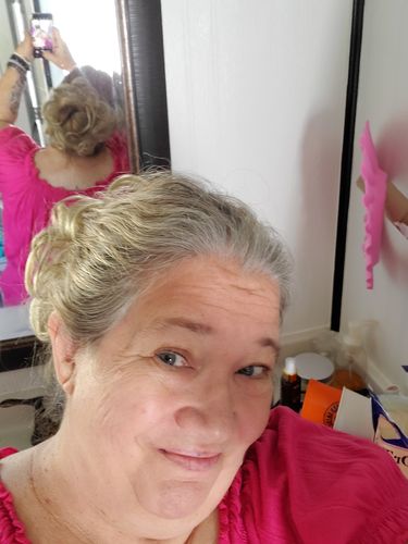 Customer photo review of Madison Braid Bundle - Lulu Two Strand, Top Knot + FREE Detangler Brush