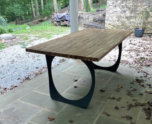 Customer photo review of Metal Table Legs, Dining Table Legs, Furniture Legs, Set of 2 pcs, Flowyline Metal Design | 409 Cleo