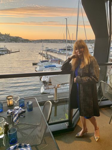 Customer photo review of Joseph Ribkoff Black/Off-White Textured Long Sleeve Long Jacket 203468 NEW