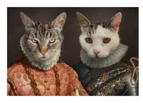 Customer photo review of The Duchess & The Knight – Custom Vintage Pet Portrait