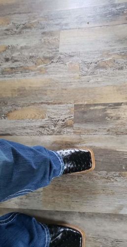 Customer photo review of Black Genuine Full-Quill Ostrich Boots