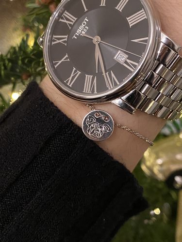 Customer photo review of Silber Lineart Love Armkette