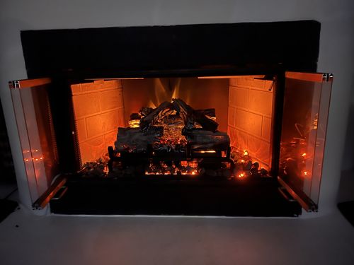 Customer photo review of Napoleon Woodland 24'' Electric Fireplace Log Insert