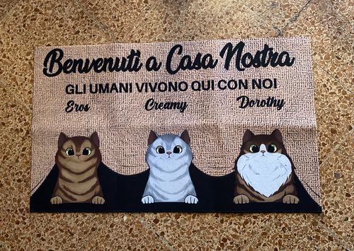 Customer photo review of Tappeto personalizzato con Cani & Gatti
