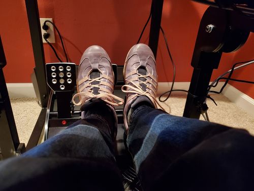Customer photo review of Men's GrandPrix Sneaker in Beach Club (Faded Navy and Brown)