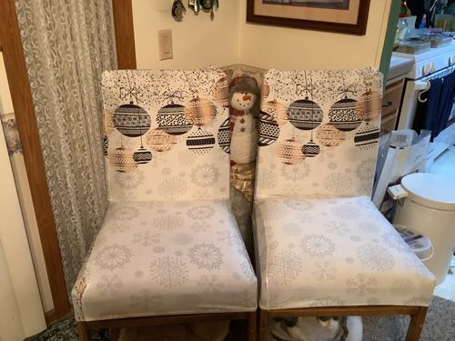 Customer photo review of Cabrexa Chair Slipcovers