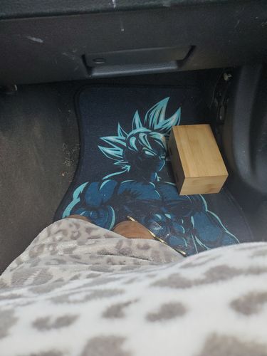Customer photo review of Goku Car Accessories Dragon Ball Z Car Mats Anime Vegeta Blue Skin