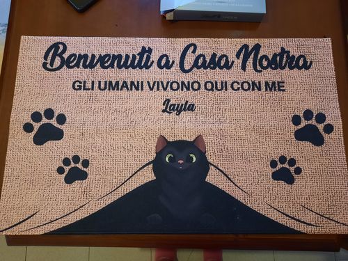 Customer photo review of Tappeto personalizzato con Cani & Gatti