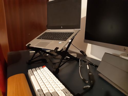 Customer photo review of Nexstand K2 Portable and Adjustable Laptop Stand