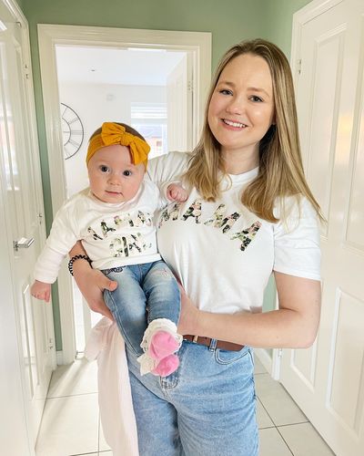 Customer photo review of Mama & Mama's Girl Floral Matching T-Shirts/Vest (MRK X)