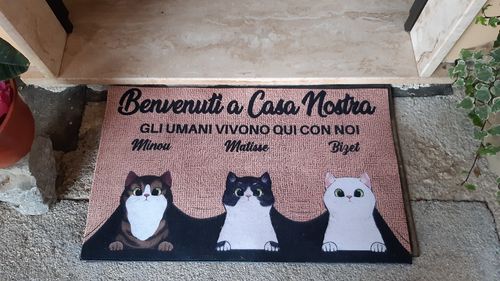 Customer photo review of Tappeto personalizzato con Cani & Gatti
