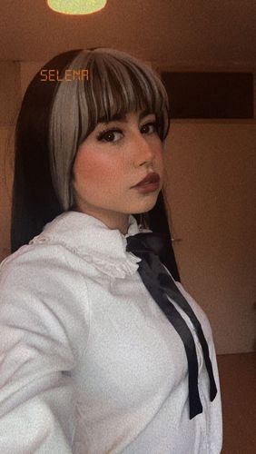 Customer photo review of (Simple Packed) Silver bangs Jennie long bob | rose cap heat resistant wig