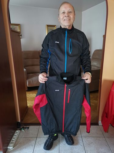 Avis photo d'un client sur Veste thermique grand froid Bleu