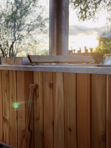 Customer photo review of Wood Burning Hot Tub