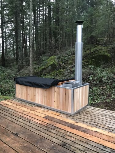 Customer photo review of Wood Burning Hot Tub