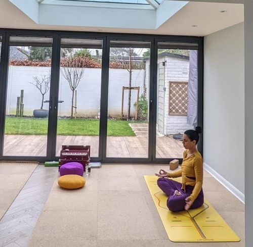 Customer photo review of Bamboo Fitted Jumpsuit Purple