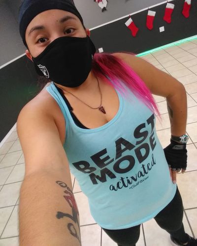 Customer photo review of Racerback Tank Grab Bag (?Random Design?)
