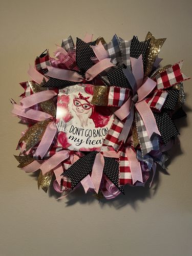 Customer photo review of Dont Go Bacon My Heart Wreath Kit - Wreath Kit - WK-056