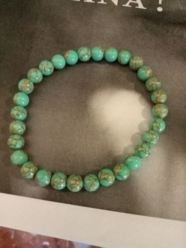 Customer photo review of Bracciale in pietra turchese