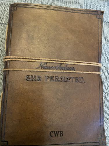 Customer photo review of I Can And I Will Quote Leather Journal - 7x5