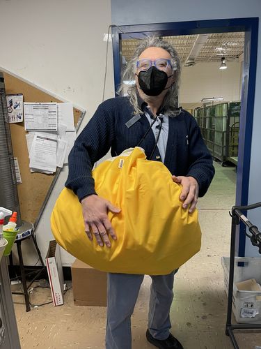 Customer photo review of Large Toy Storage Bag - Banana Yellow