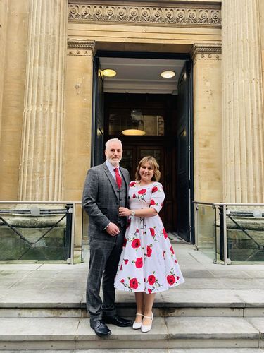 Customer photo review of Liana Romantic Red Roses Dress